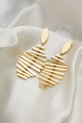 Gold plated wind chime dangle earrings