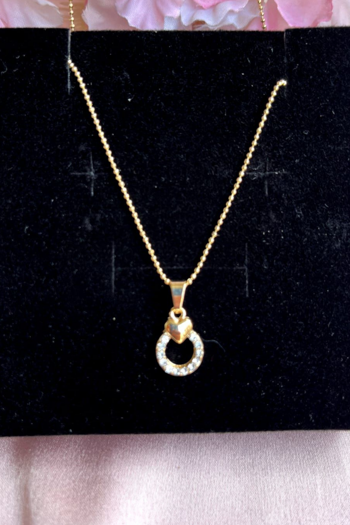 Golden Heart & Halo Necklace