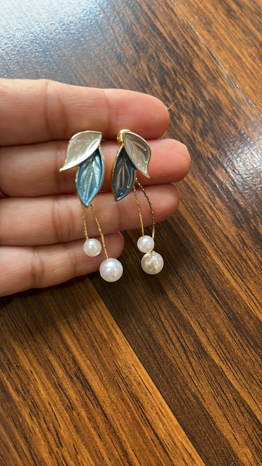 Dual tone petal convertible earrings